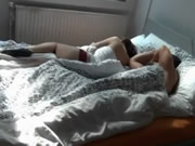 Casal desfrutando do orgasmo antes de ir para a cama